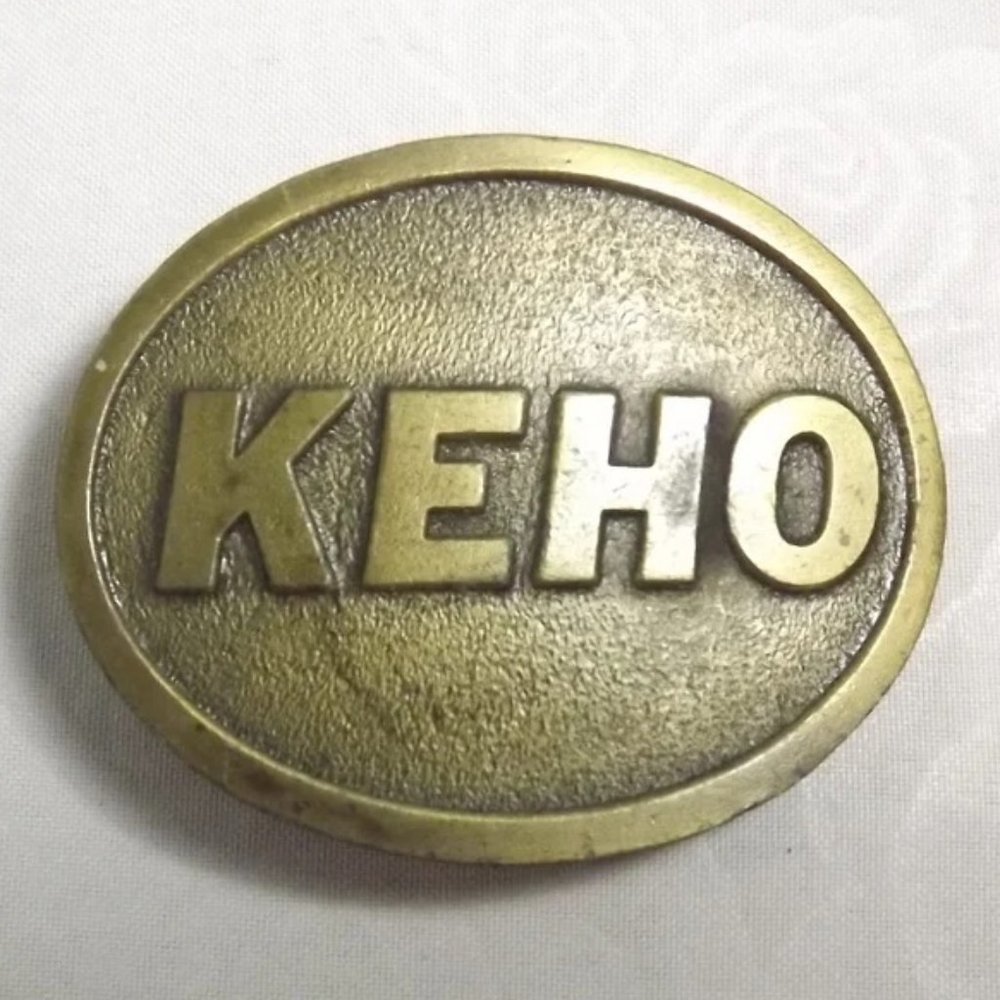 Distressed KEHO Belt Buckle